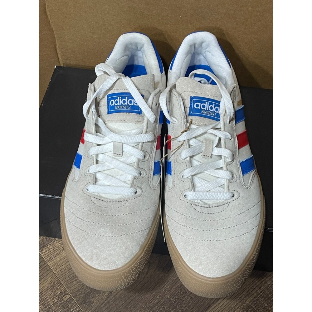 Adidas Busenitz Vulc II Vulcanized Skate Shoe Bliss Blue Bird Gum Size 4 H04886 - Picture 3 of 8
